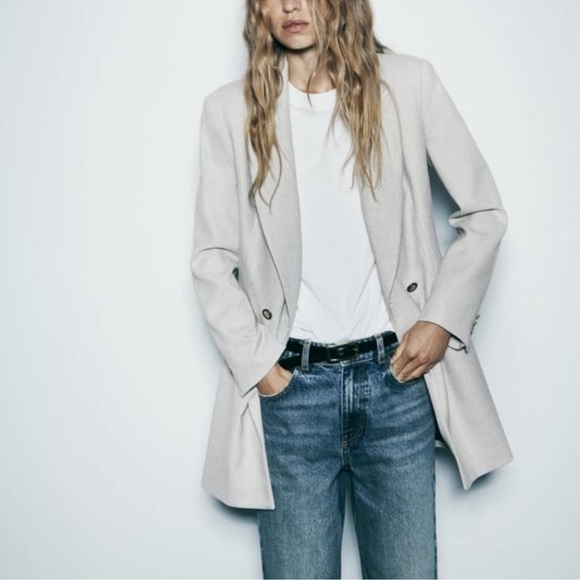 Zara Double Breasted Blazer - Picture 2 of 11